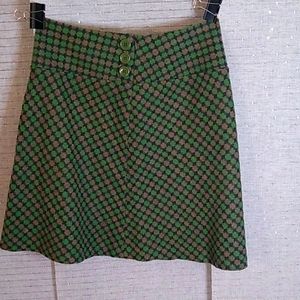 Green cute skirt for work